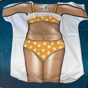 VTG Body Tease Bikini Bathing Suit Cover Up Shirt
